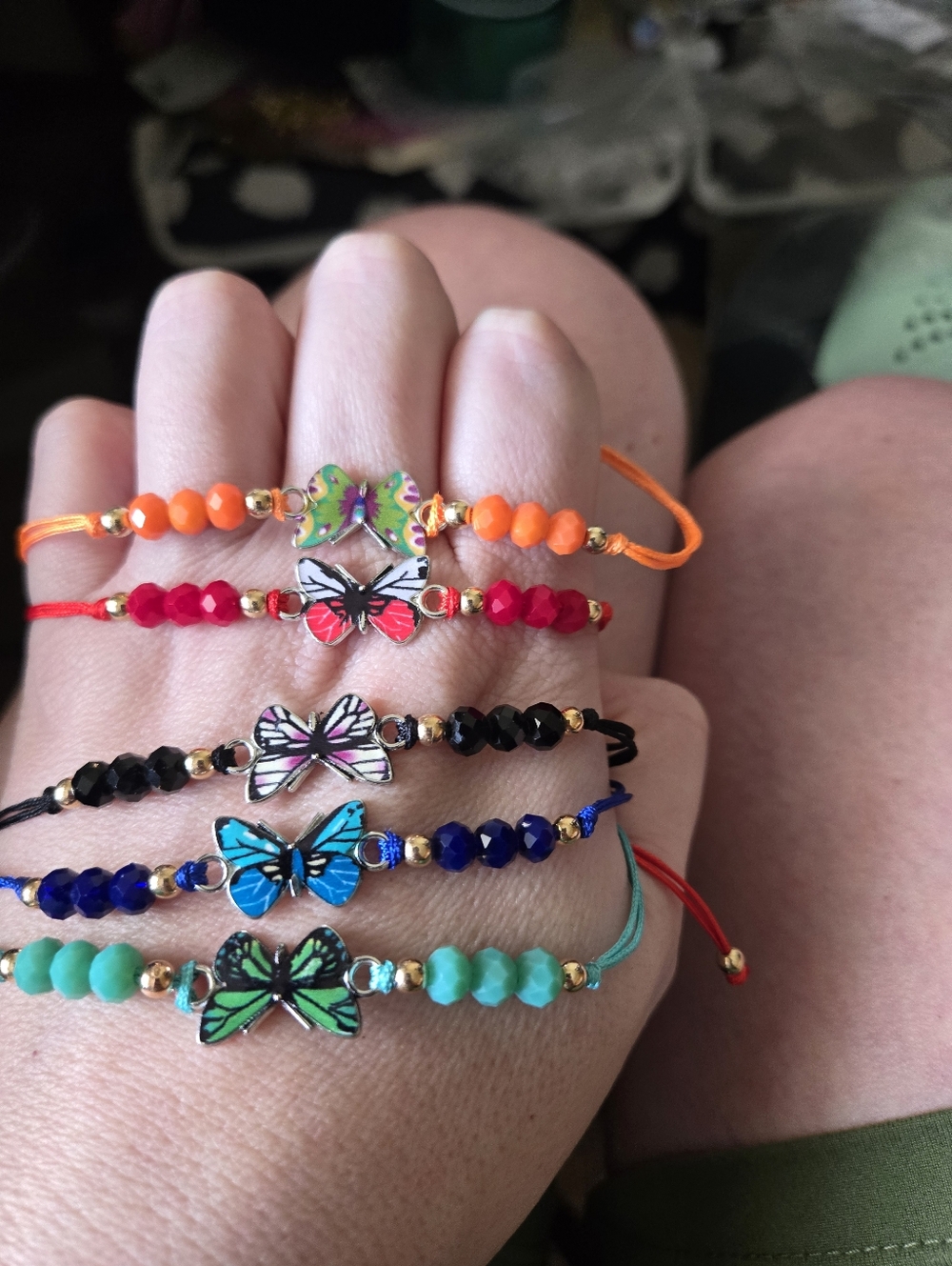 Handmade Adjustable Bracelet Women- Boho Butterfly Charm Bracelet For One 244